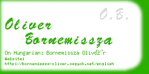 oliver bornemissza business card